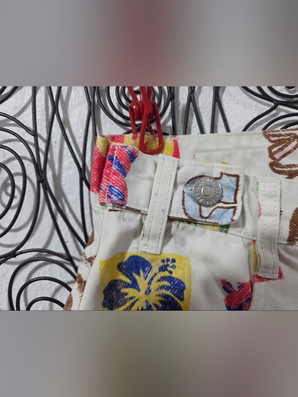 BDG Urban Outfitters High Rise Tropical Surf Print Denim Shorts Size 26 - Picture 9 of 11